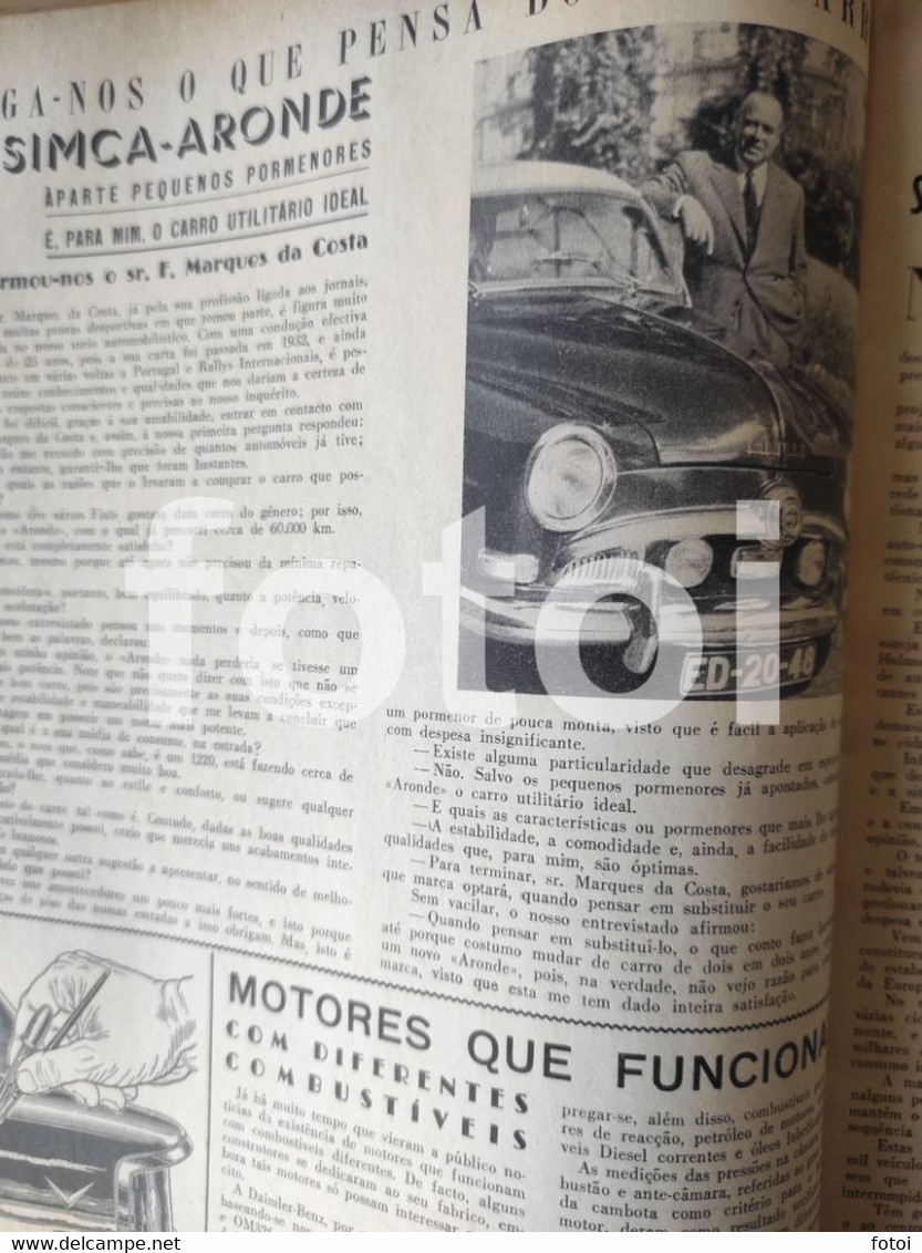 1957 SIMCA ARONDE COVER MUNDO MOTORIZADO MAGAZINE VESPA 400 BORGWARD ISABELLA FANGIO - Revues & Journaux