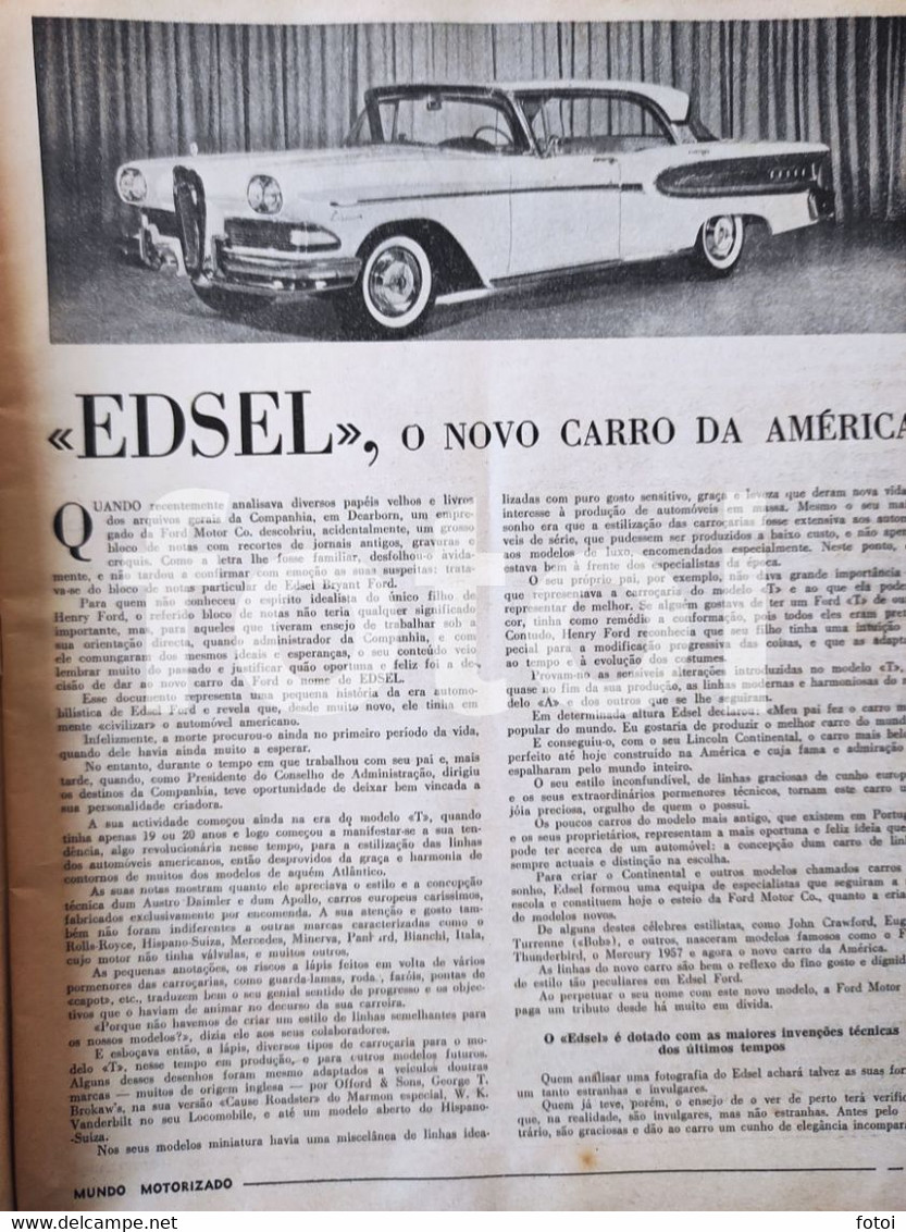 1957 FIAT 500 COVER 1º MUNDO MOTORIZADO MAGAZINE FORD TAUNUS 17M EDSEL - Zeitungen & Zeitschriften