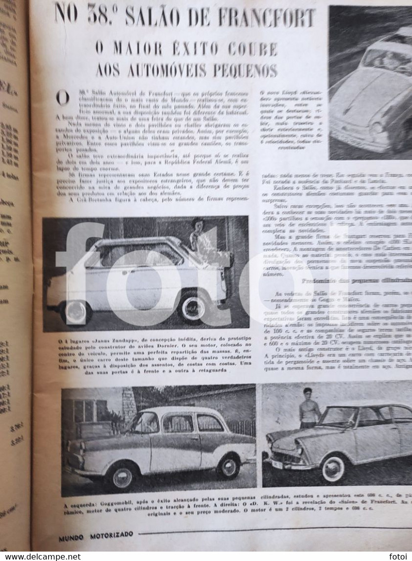 1957 FIAT 500 COVER 1º MUNDO MOTORIZADO MAGAZINE FORD TAUNUS 17M EDSEL - Magazines