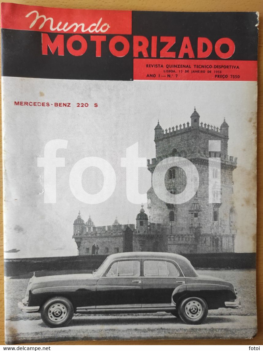 1958 MERCEDES BENZ 220S COVER MUNDO MOTORIZADO MAGAZINE PORSCHE 550 SPYDER - Revues & Journaux