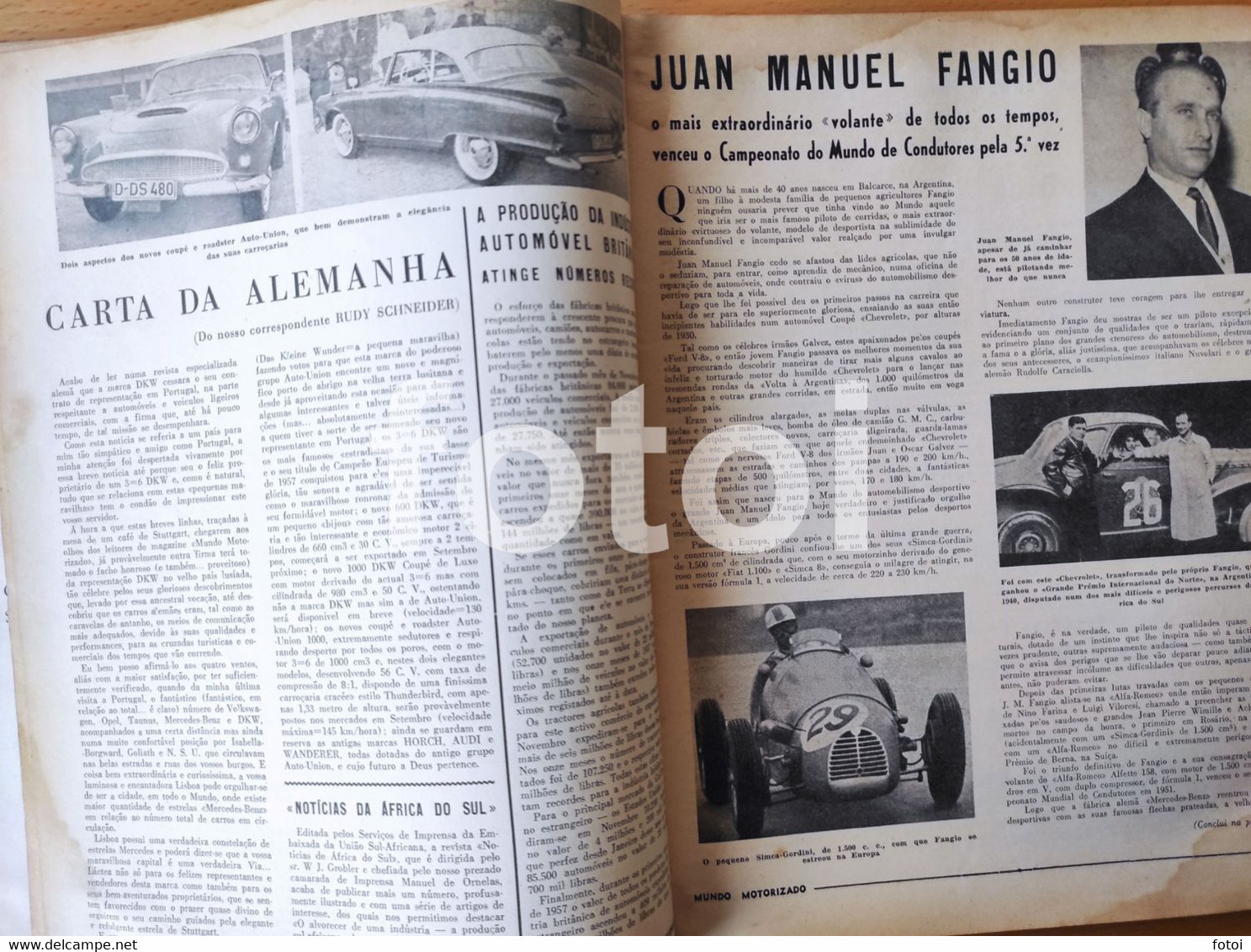 1958 MERCEDES BENZ 220S COVER MUNDO MOTORIZADO MAGAZINE PORSCHE 550 SPYDER - Zeitungen & Zeitschriften