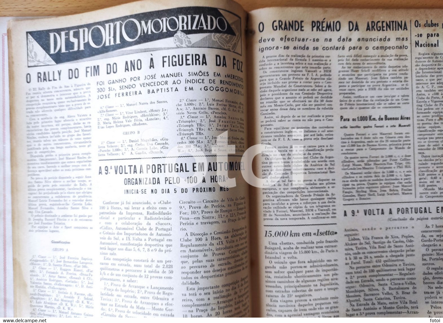 1958 MERCEDES BENZ 220S COVER MUNDO MOTORIZADO MAGAZINE PORSCHE 550 SPYDER - Tijdschriften