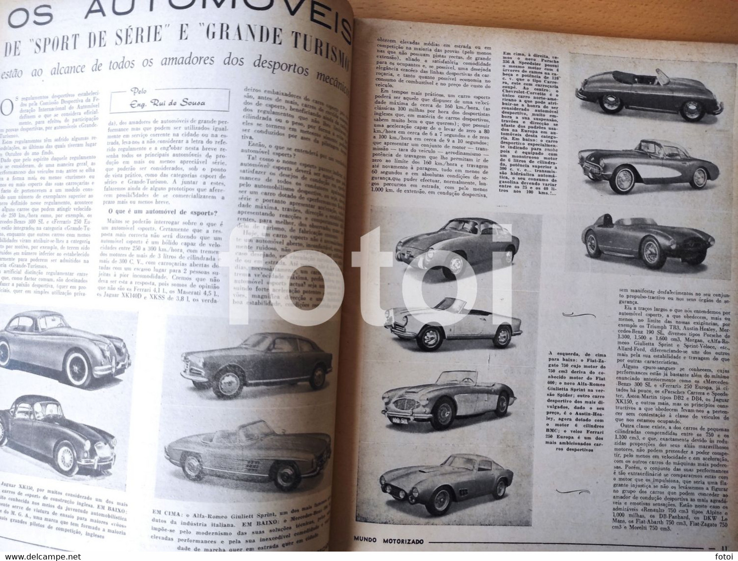 1958 STANDARD VANGUARD ESTATE CAR COVER MUNDO MOTORIZADO MAGAZINE LOTUS VOLTA PORTUGAL - Revues & Journaux