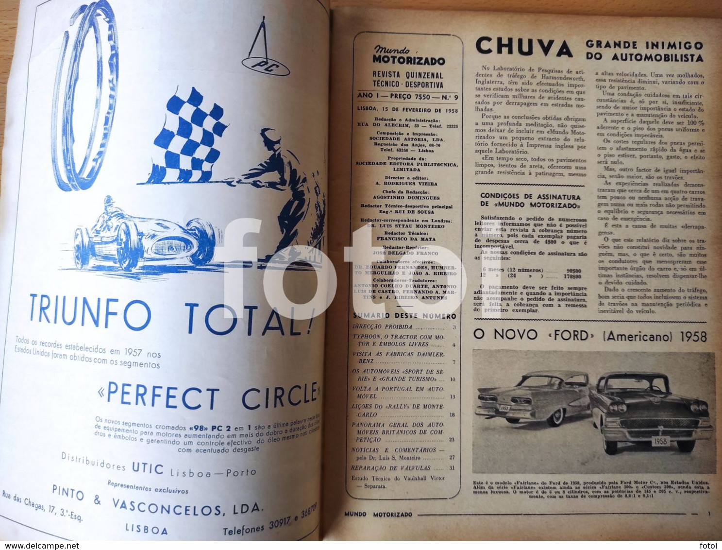 1958 STANDARD VANGUARD ESTATE CAR COVER MUNDO MOTORIZADO MAGAZINE LOTUS VOLTA PORTUGAL