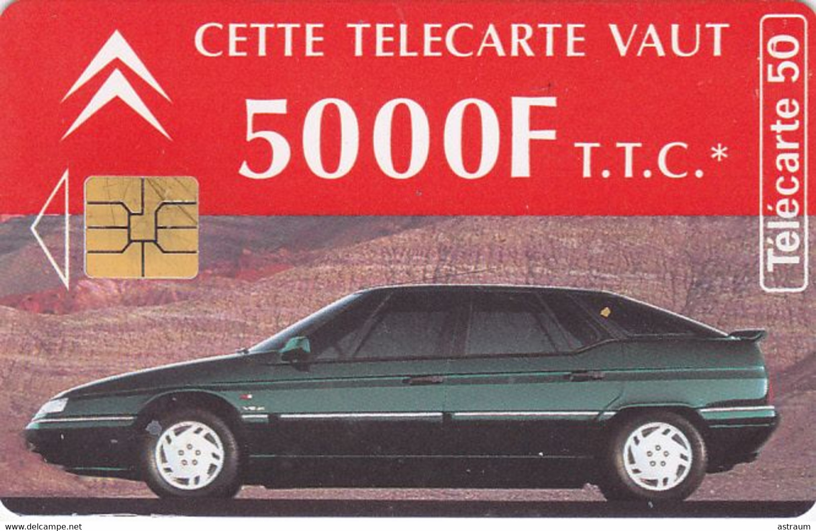 Telecarte Variété - F 507 G - Telecarte Vaut 5000 F  - ( Tache Parasite Sur La Vitre Arriere De La Voiture ) - Errors And Oddities