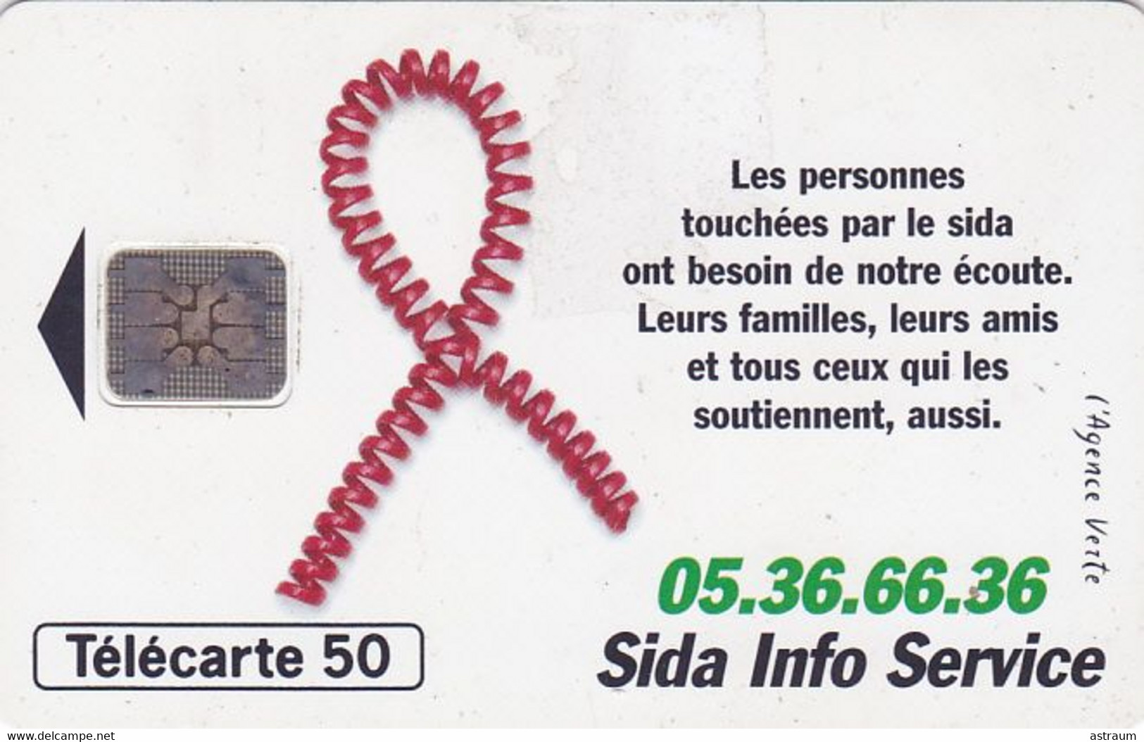 Telecarte Variété - F 532 - Sida Info Service  - ( Double Frappe ) - Errors And Oddities