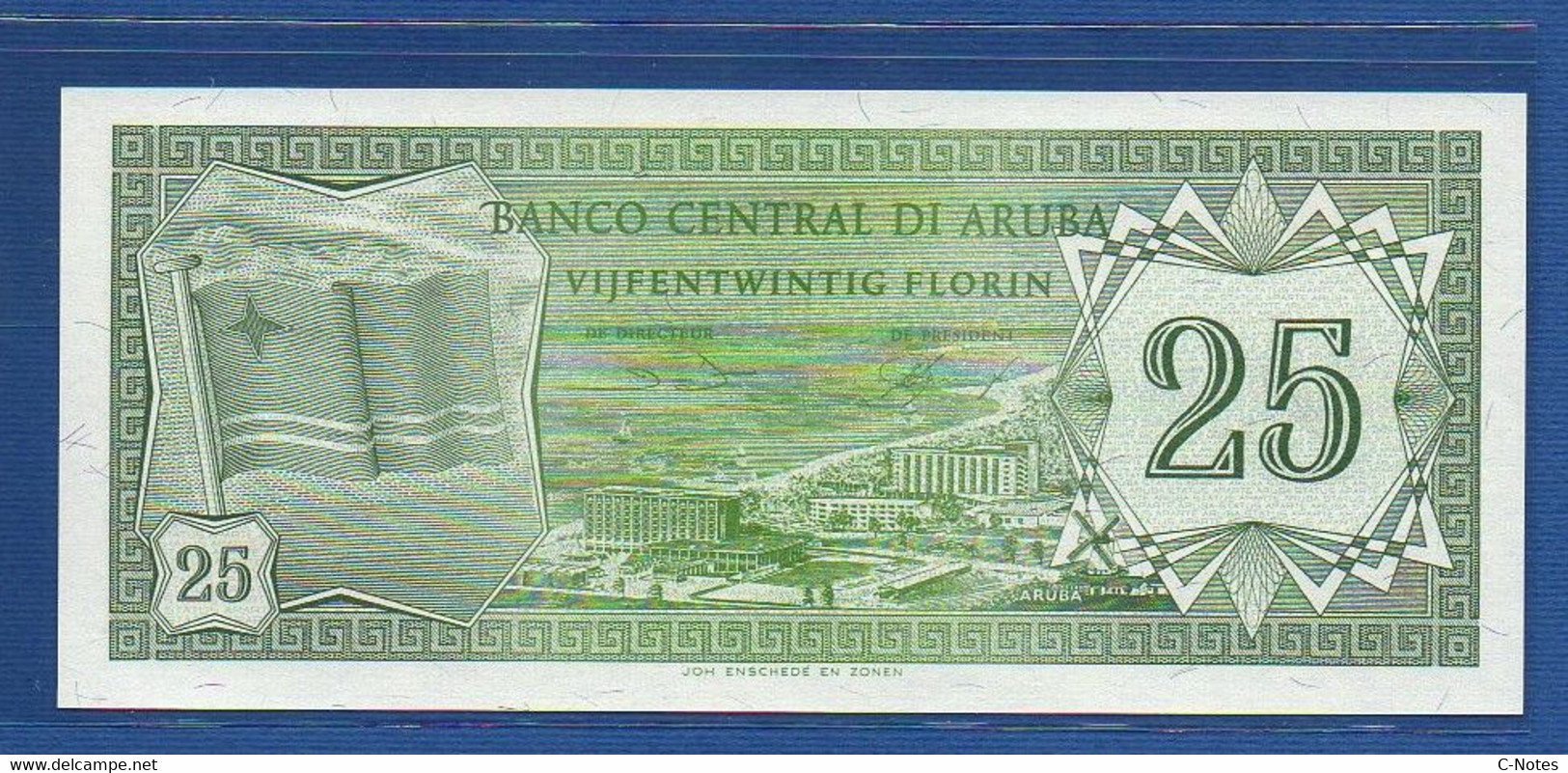 ARUBA - P. 3 – 25 FLORIN 1986 UNC Serie N. 0404632278 - Aruba (1986-...)