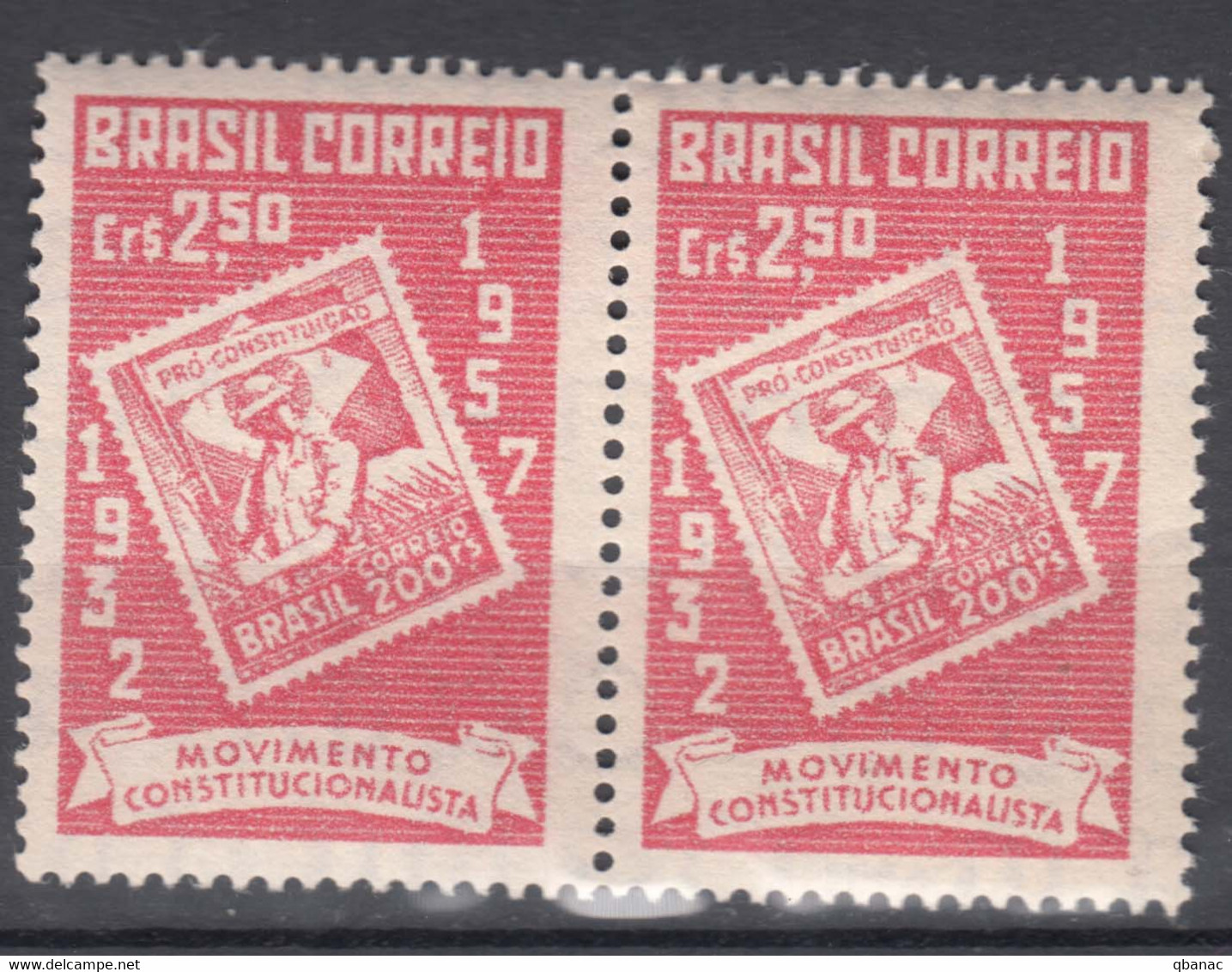 Brazil Brasil 1957 Mi#912 Mint Never Hinged Pair - Ungebraucht