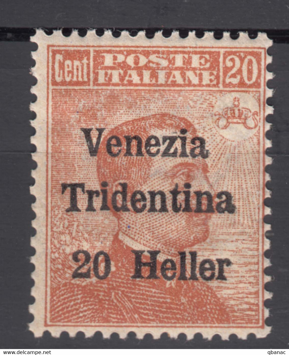 Italy Trento, Trentino Alto Adige 1918 Sassone#30 Mint Hinged - Trentino