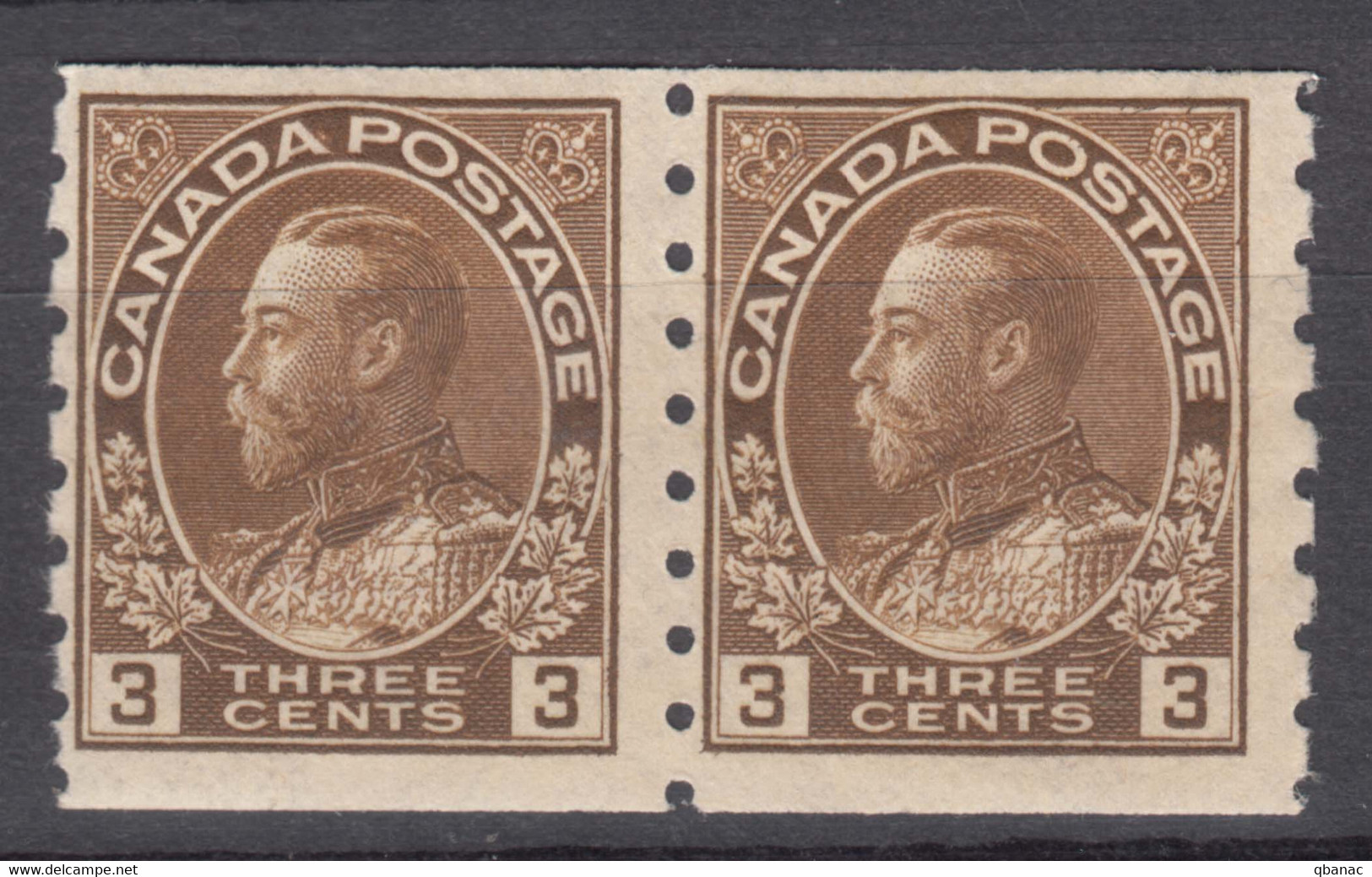 Canada 1911/1918 Mi#94 D Mint Hinged Pair - Nuevos