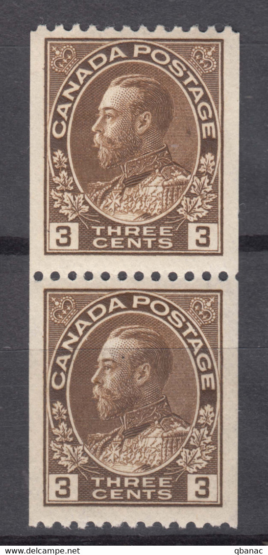 Canada 1911/1918 Mi#94 C Mint Hinged Pair - Unused Stamps