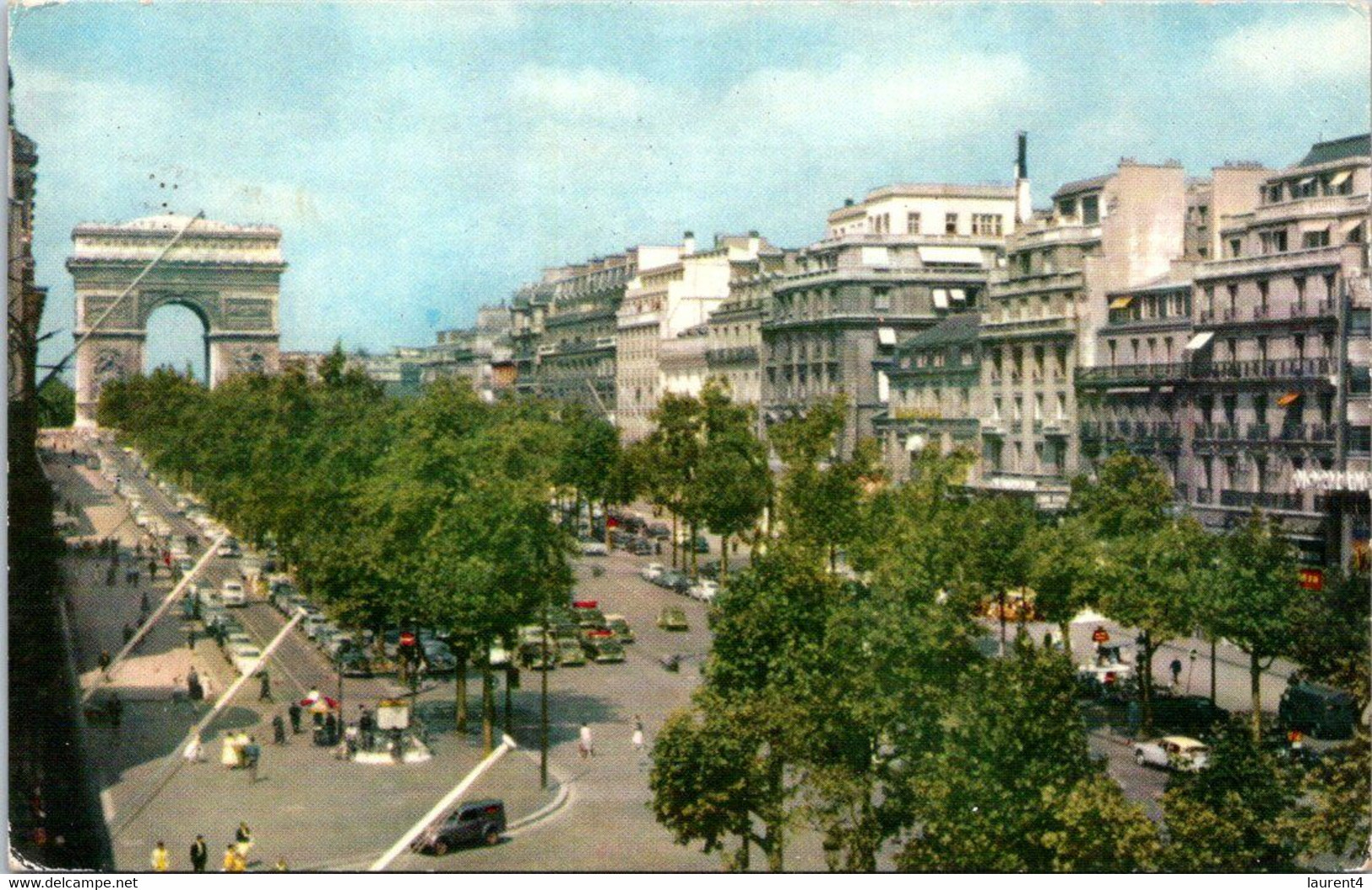 (3 Oø 1) OLD - Colorised - Posted 1962 -  France - Champs Elysées Et Arc De Triomphe - Monuments Aux Morts