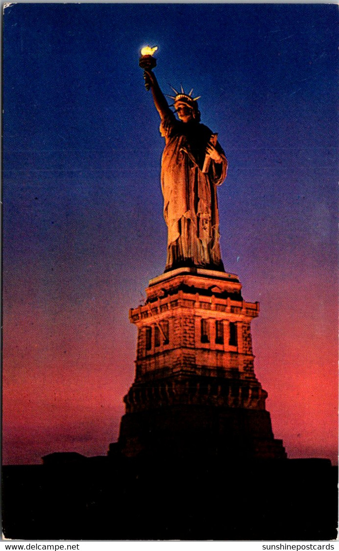 New York City Statue Of Liberty At Night - Statue Of Liberty