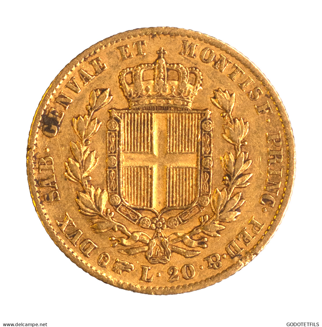 Italie - Royaume De Sardaigne 20 Lire Charles Albert 1834 - Andere & Zonder Classificatie