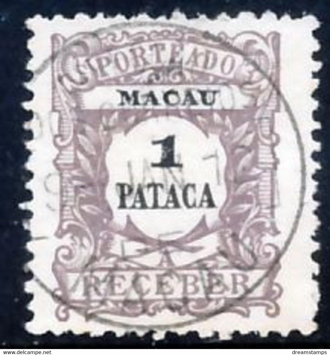 !										■■■■■ds■■ Macao Postage Due 1904 AF#11 ø Regular Issue 1 Pataca (x2590) - Segnatasse