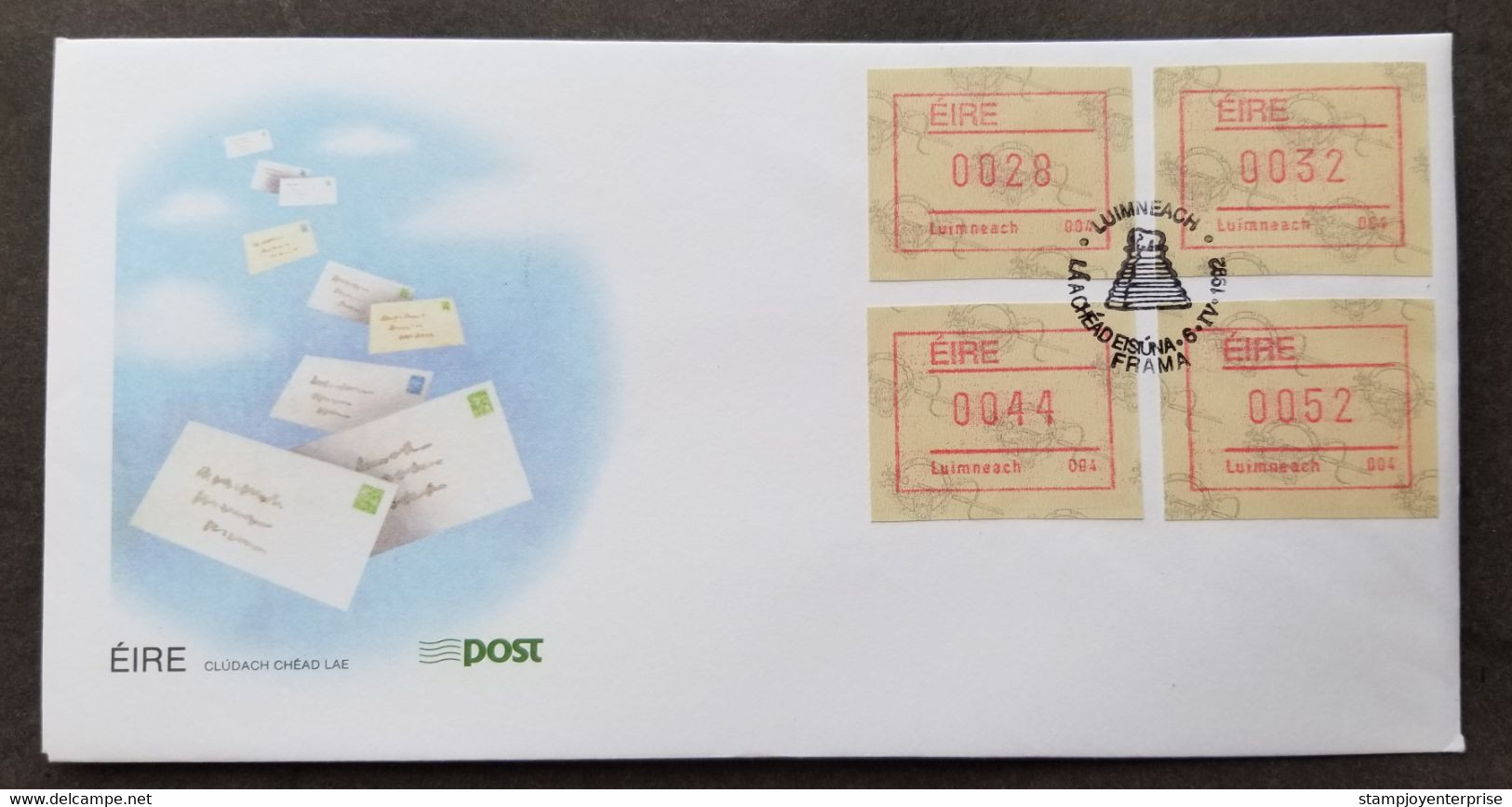 Ireland Machine Frama Label 1992 Letter Mail Postal (ATM Stamp FDC) - Brieven En Documenten