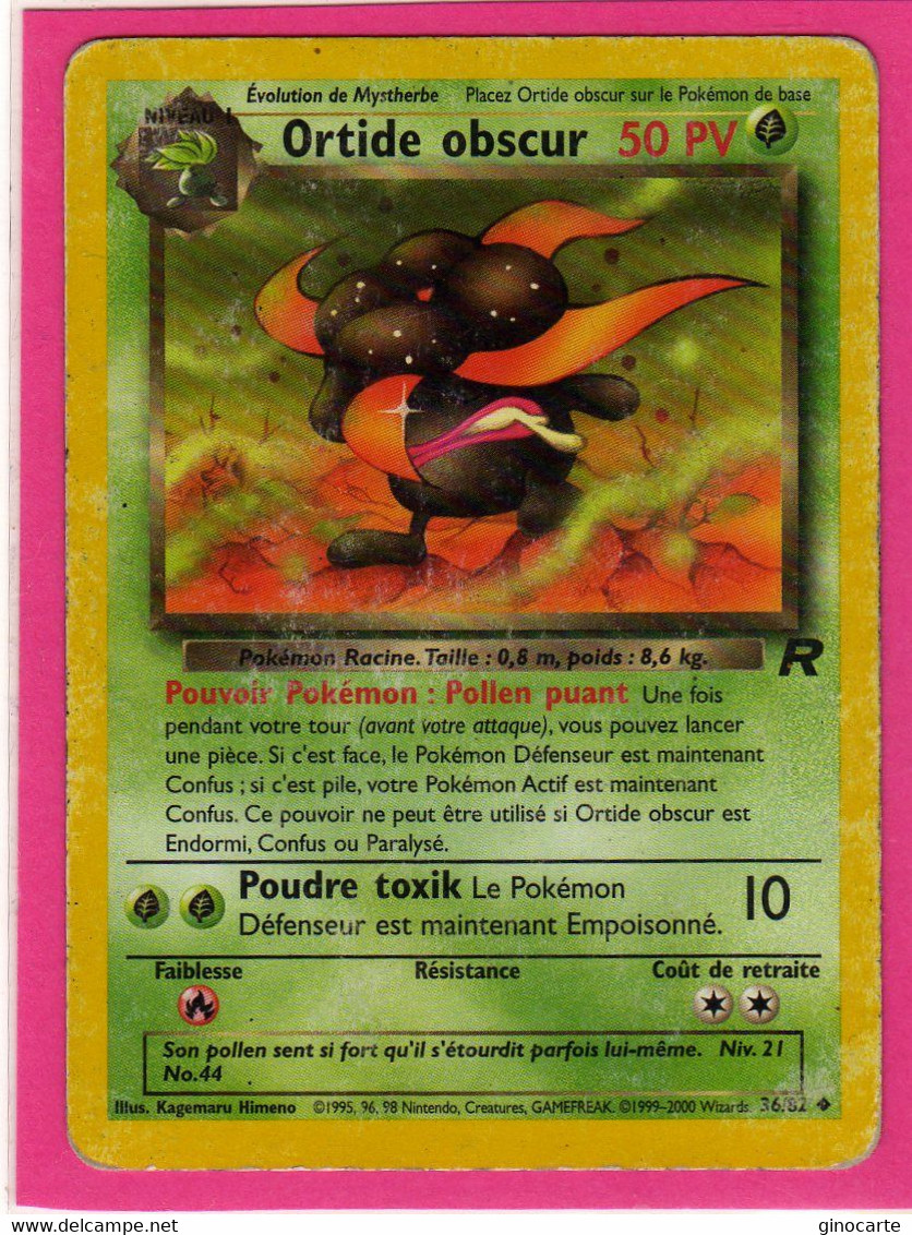 Carte Pokemon Francaise 1995 Wizards Team Rocket 66/82 Ortide Obscur 50pv Usagée - Wizards