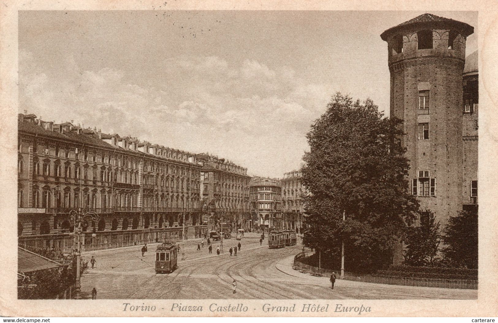 Italie,italia,piemonte,TURIN,TORINO,IL Y A 100 ANS,TRAMWAY,HOTEL - Trasporti