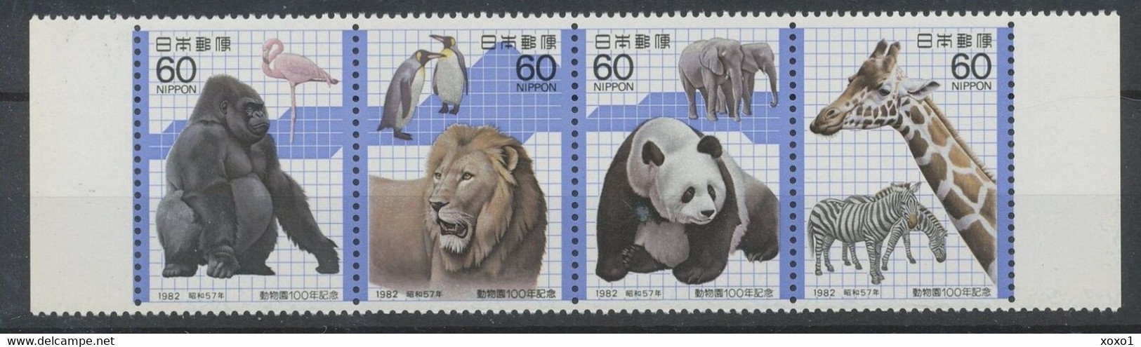 Japan 1982 MiNr. 1504 - 1507 Fauna Mammals Birds ZOO 4v MNH** 6.00 € - Gorillas