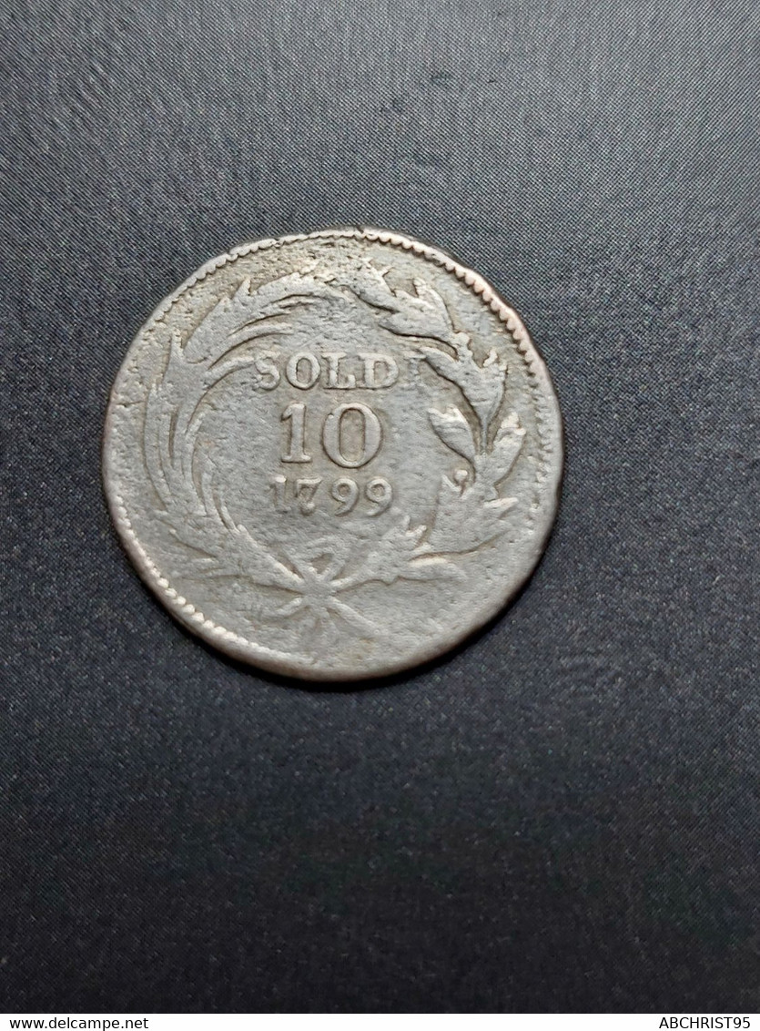 TRES RARE.10 SOLDI 1799.(REPUBLIQUE DE GENES). - Genes