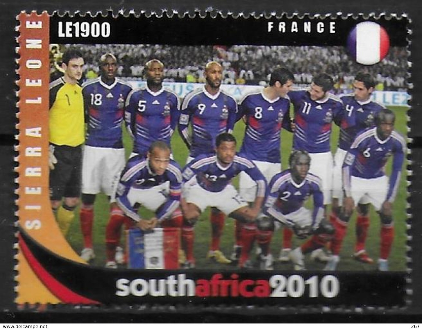 SIERRA LEONE   N° ( France ) * *  Cup 2010   Football Soccer Fussball - 2010 – Sud Africa