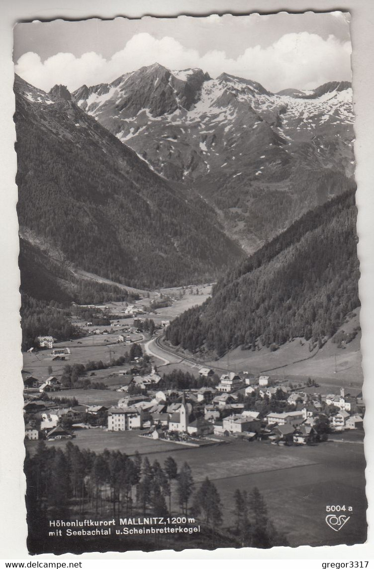 C4363) MALLNITZ Mit Seebachtal U. Scheinbretterkogel - Kirche Häuser ALT 1962 - Mallnitz