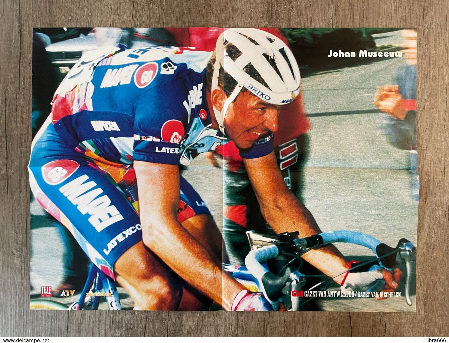 Poster / Affiche - JOHAN MUSEEUW - Mapei-GB - 55 X 40 Cm. - Cyclisme