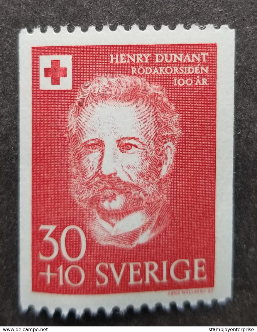 Sweden Henry Dunant Nobel Peace Prize 1959 Red Cross Health (stamp) MNH - Unused Stamps