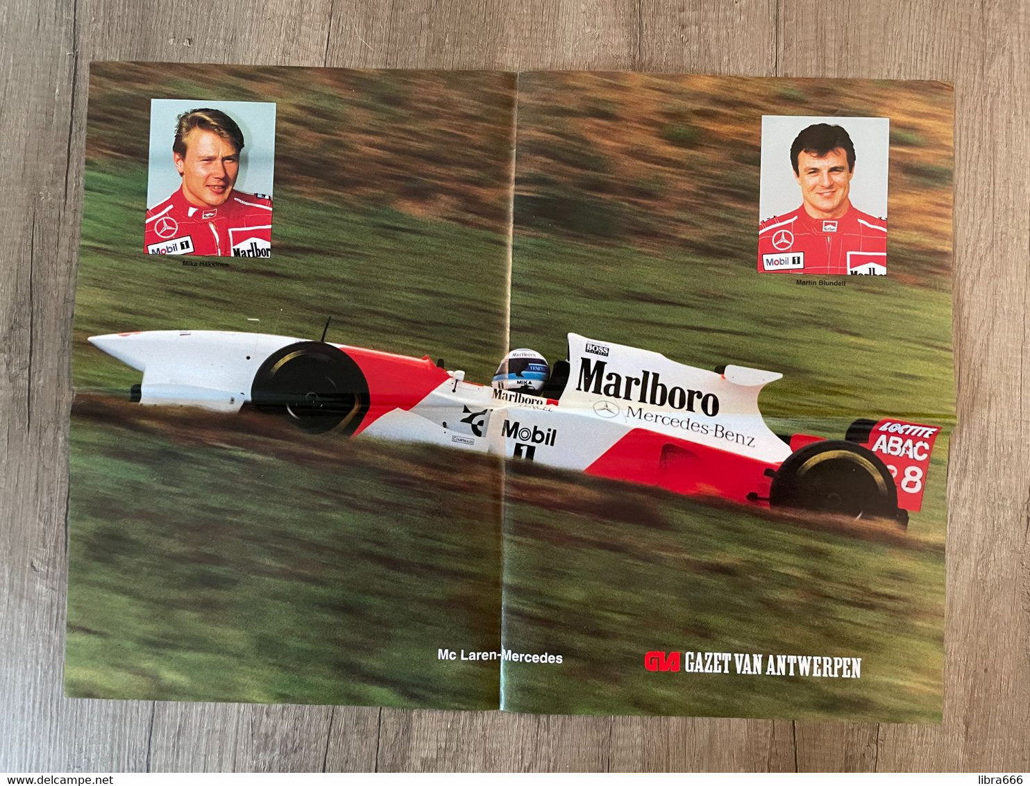 Poster / Affiche - Mika HÄKKINEN - Martin BLUNDELL - Mc Laren-Mercedes - 55 X 40 Cm. - Automobilismo - F1