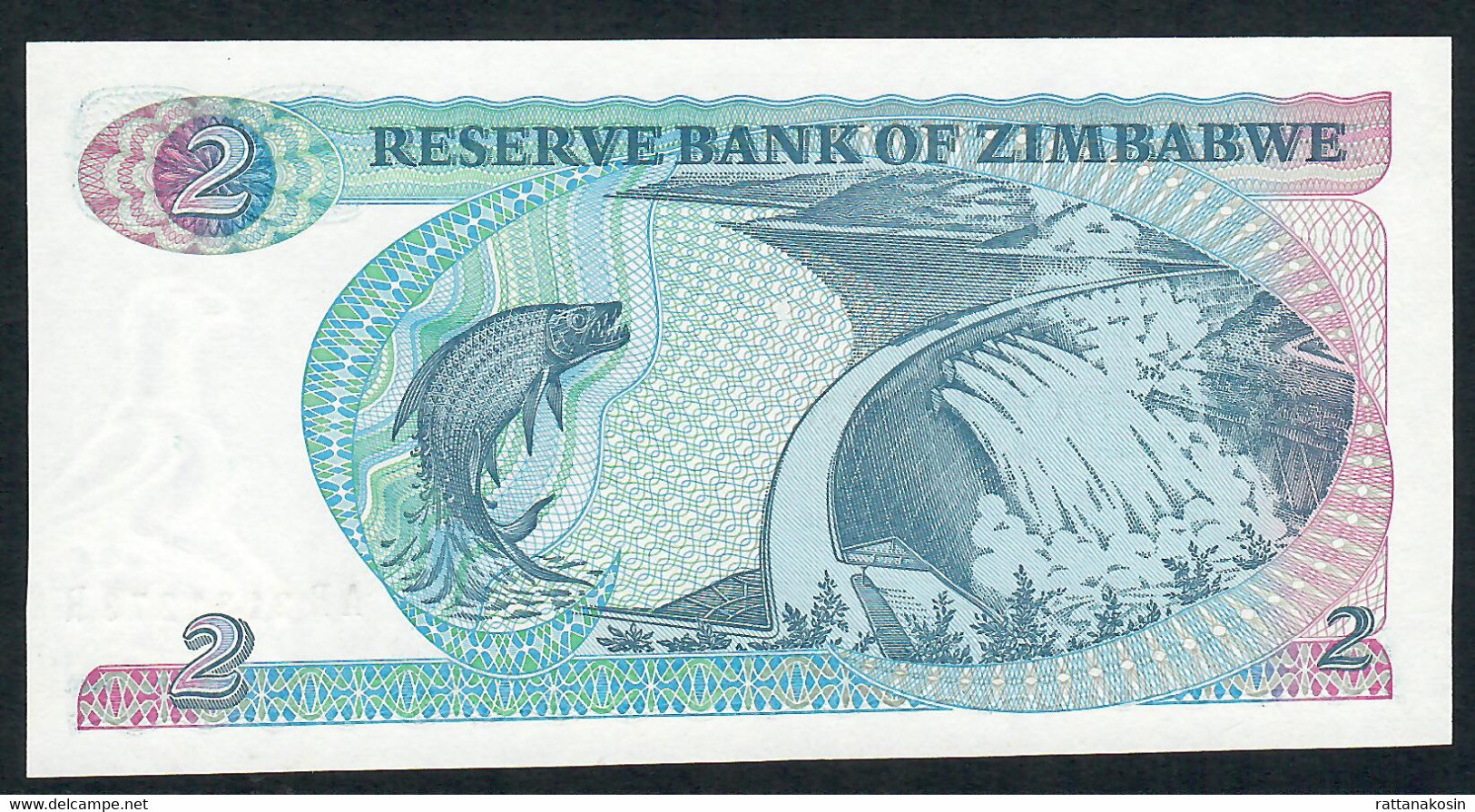 ZIMBABWE  P1b 2 DOLLARS 1983 #AB-M  Signature 2    UNC. - Simbabwe