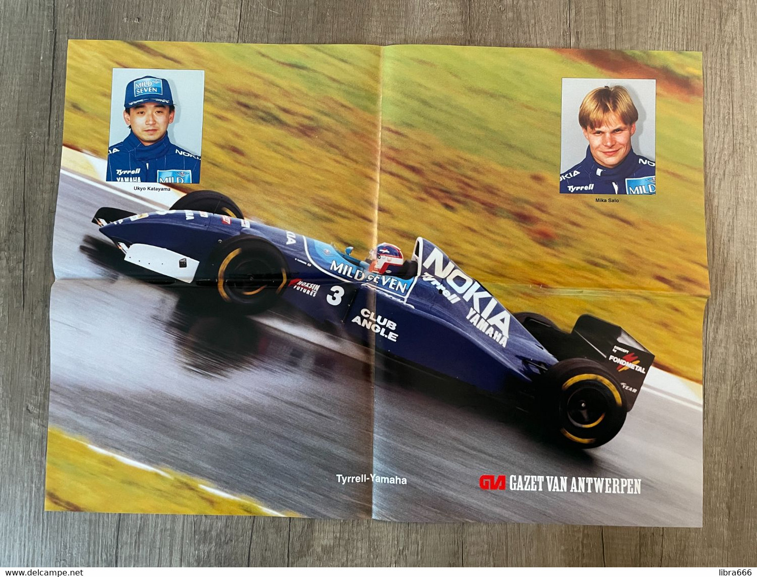 Poster / Affiche - Ukyo KATAYAMA - Mika SALO - Tyrrell-Yamaha - 55 X 40 Cm. - Automobilismo - F1