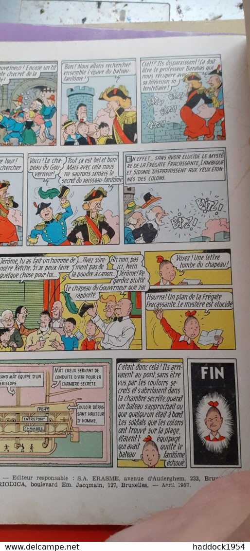 La Frégate Fracassante BOB Et BOBETTE WILLY VANDERSTEEN éditions Erasme 1957 - Bob Et Bobette