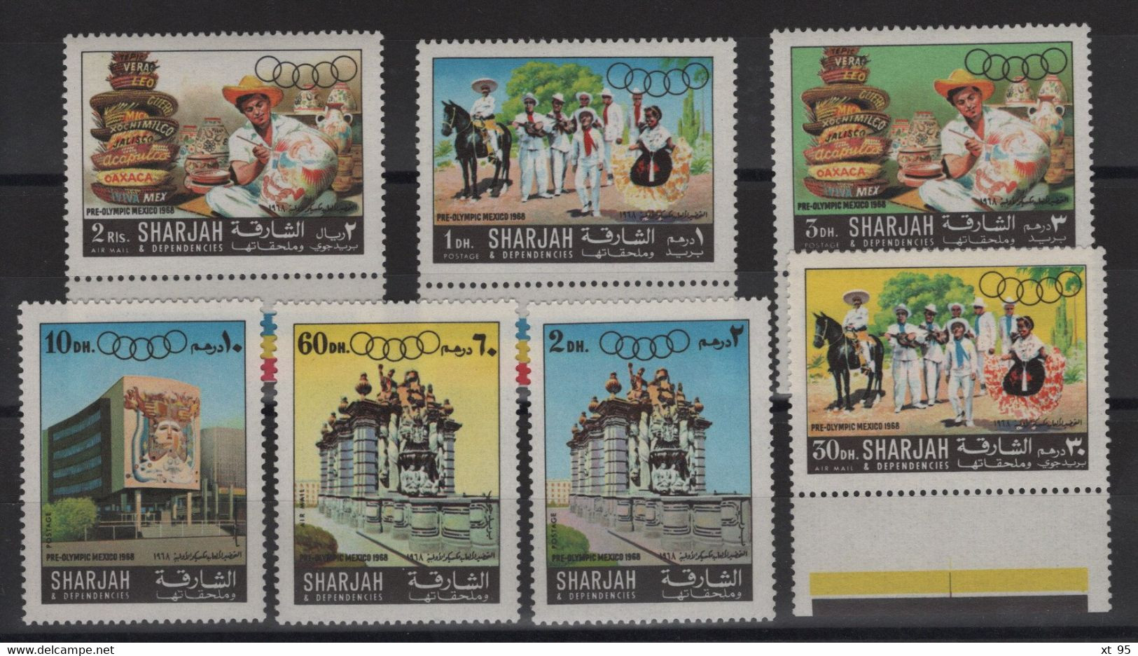 Sharjah - N°202 + PA 57 - Jeux Olympiques Mexico 1968 - ** Neufs Sans Charniere - Cote 3€ - Sharjah