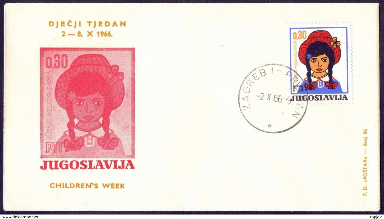 JUGOSLAVIA - CHILDREN  WEEK - FDC -1966 - Marionnettes