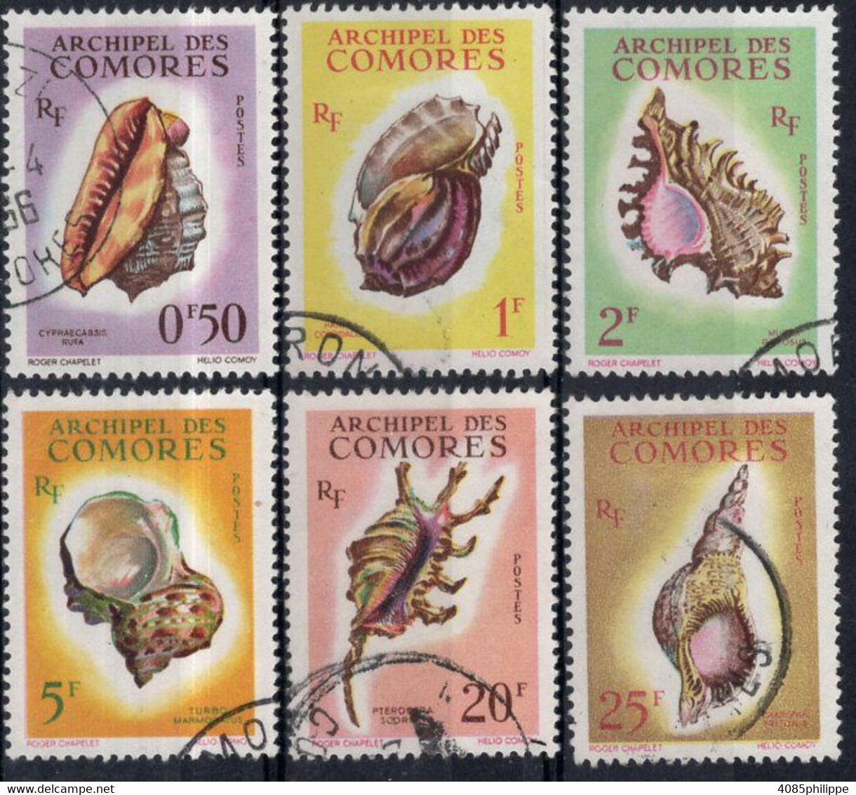 COMORES Timbres-poste N°19 à 24 Oblitérés  TB  Cote : 40€00 - Used Stamps