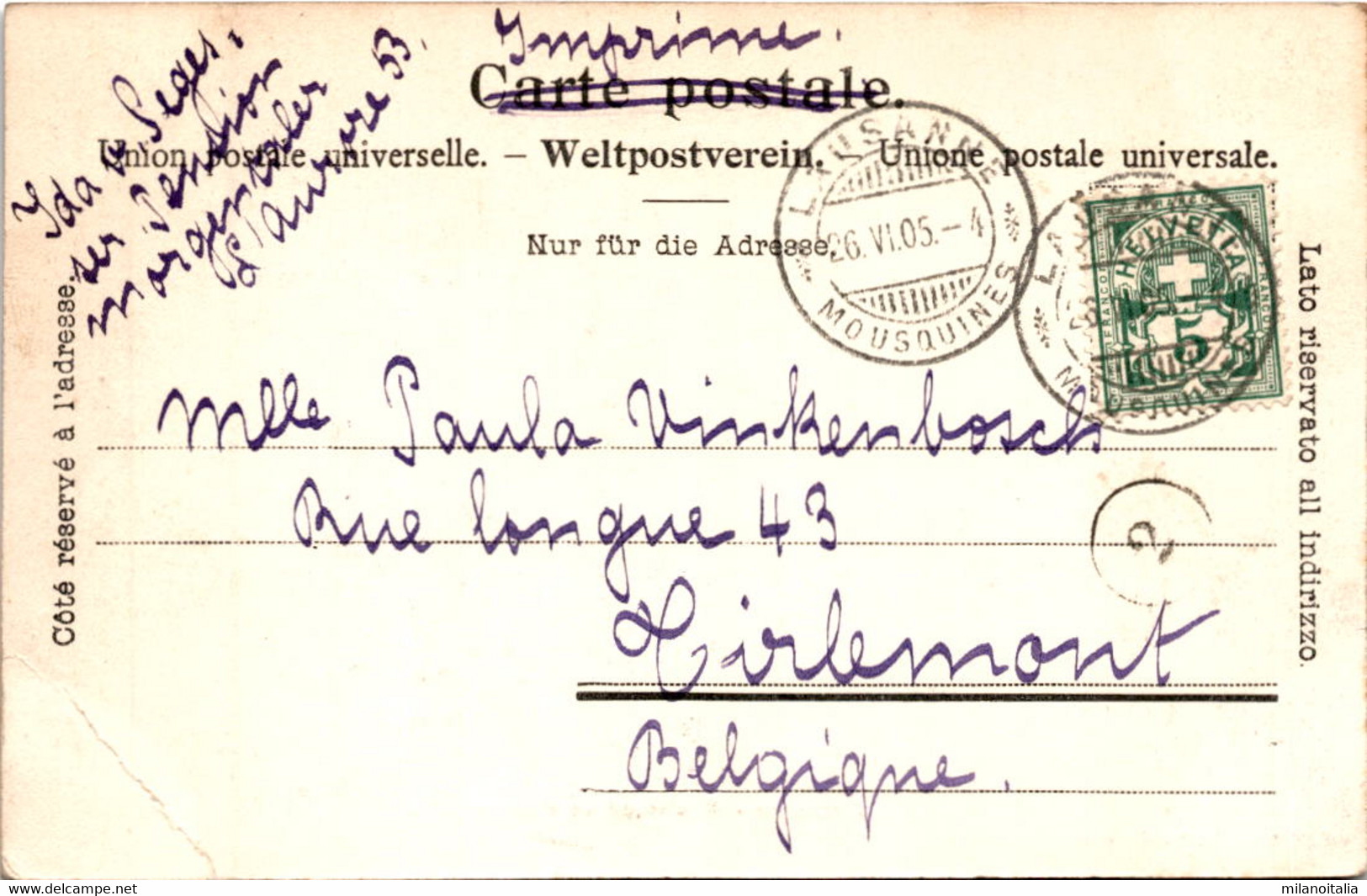 Lausanne - Boulevard De Grancy (433) * 26. 6. 1905 - Grancy
