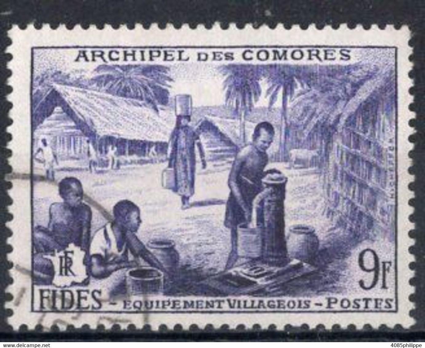 COMORES Timbre-poste N°14 Oblitéré TB  Cote : 2€00 - Used Stamps