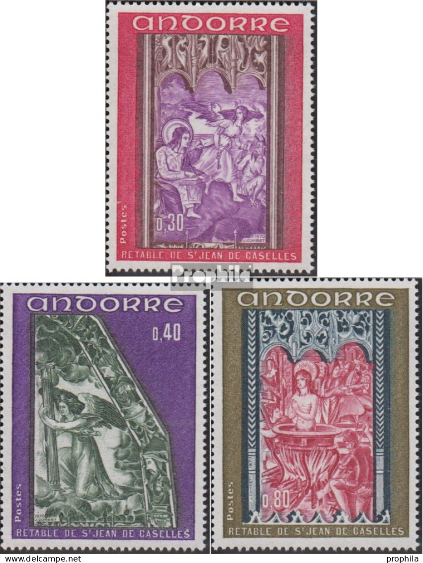 Andorra - Französische Post 226-228 (kompl.Ausg.) Postfrisch 1970 Fresken - Booklets