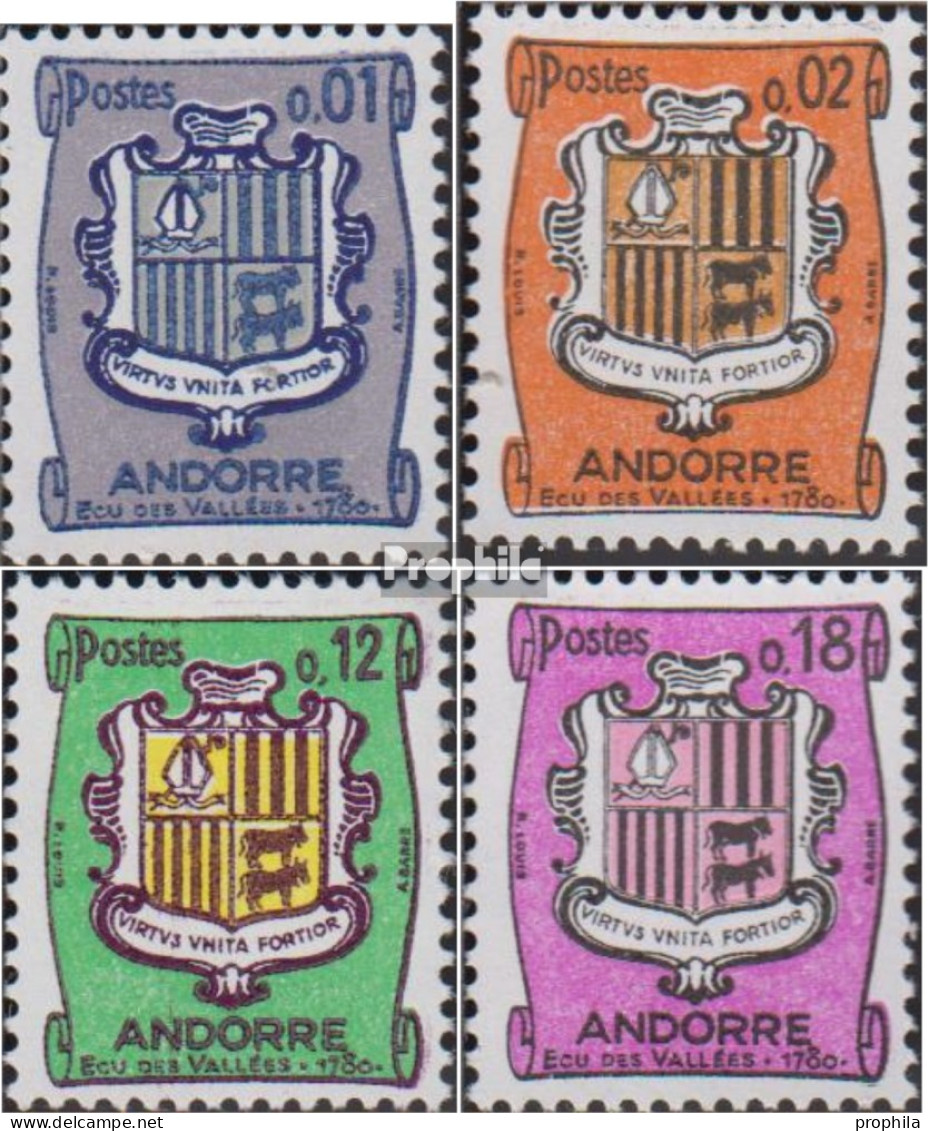 Andorra - Französische Post 186-189 (kompl.Ausg.) Postfrisch 1964 Wappen - Carnets