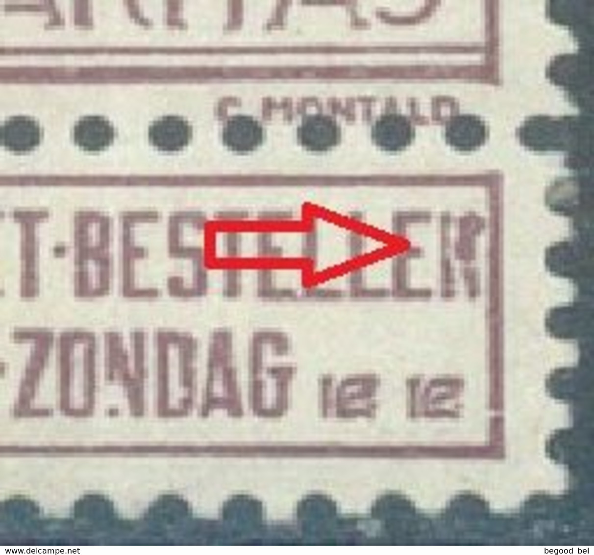 BELGIUM - 1910 - MH/* - COB 85 LV4 N DE BESTELLEN ET N DE ZONDAG - Lot 25696 - Other & Unclassified