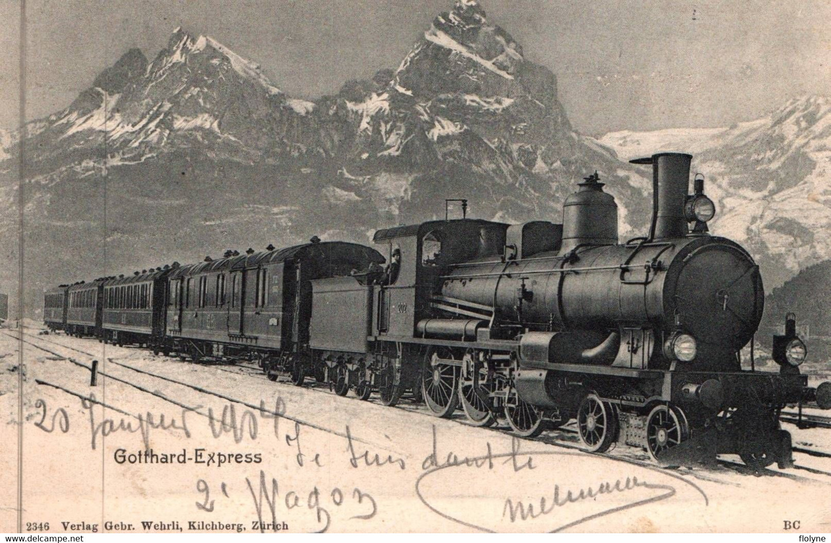 Gotthard Express - Train Locomotive - La Ligne Du Chemin De Fer - 1904 - Suisse Switzerland - Autres & Non Classés