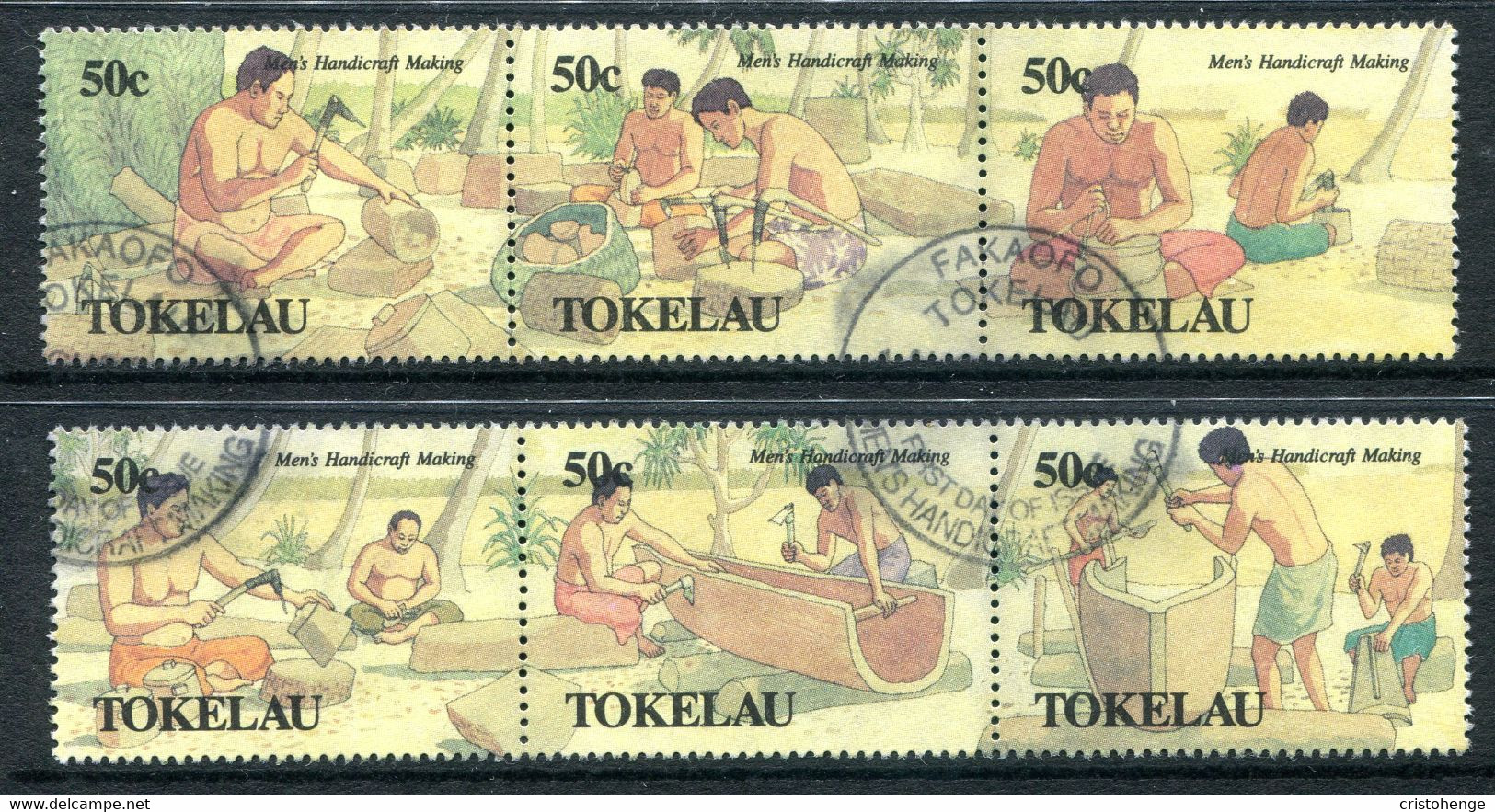 Tokelau 1990 Men's Handicrafts Set CTO Used (SG 183-188) - Tokelau