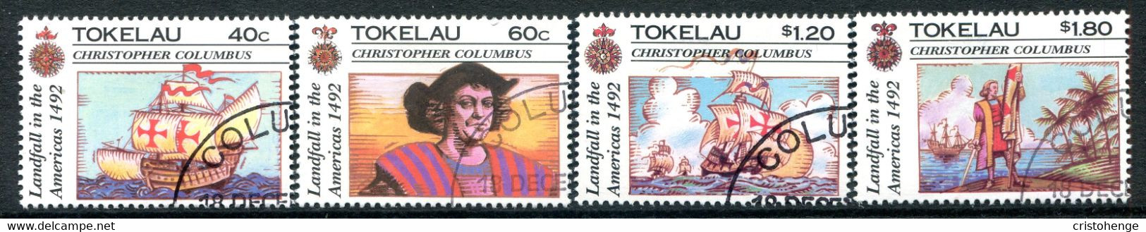 Tokelau 1992 500th Anniversary Of Discovery Of America Set CTO Used (SG 193-196) - Tokelau