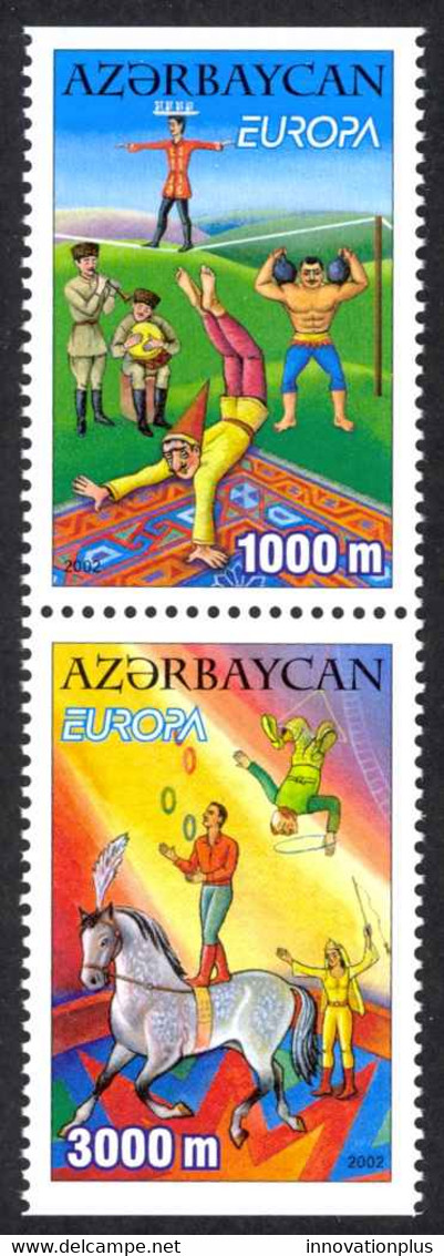 Azerbaijan Sc# 729a MNH V Pair 2002 Europa - Azerbaïjan