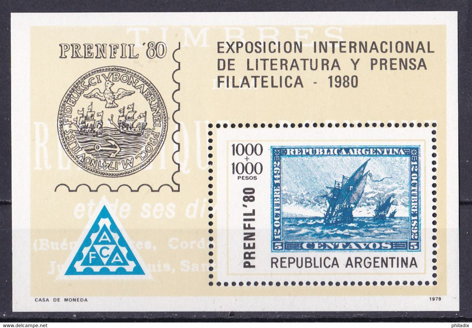 Argentinien Block Von Von 1979 **/MNH (Blk-) - Blokken & Velletjes