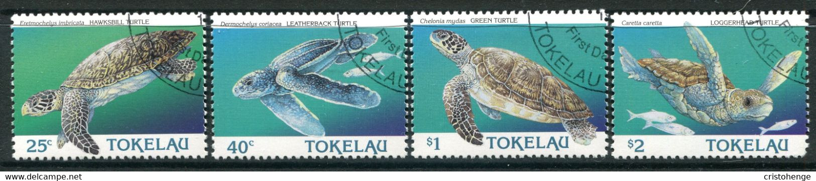 Tokelau 1995 Year Of The Sea Turtle Set CTO Used (SG 234-237) - Tokelau