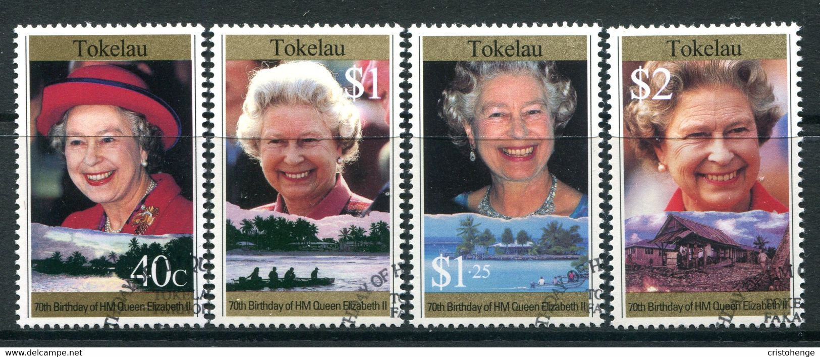 Tokelau 1996 70th Birthday Of Queen Elizabeth II Set CTO Used (SG 240-243) - Tokelau