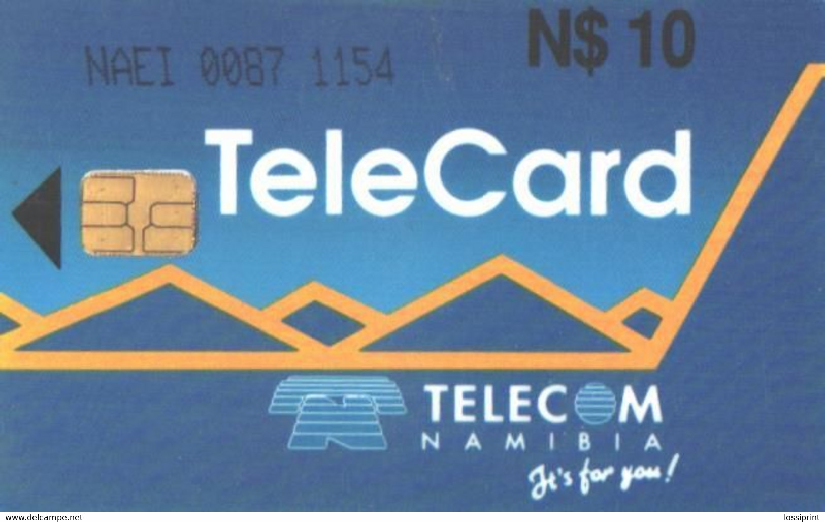 Namibia:Used Phonecard, TeleCard, 10 N$, Serval, Leptailurus Serval - Namibia