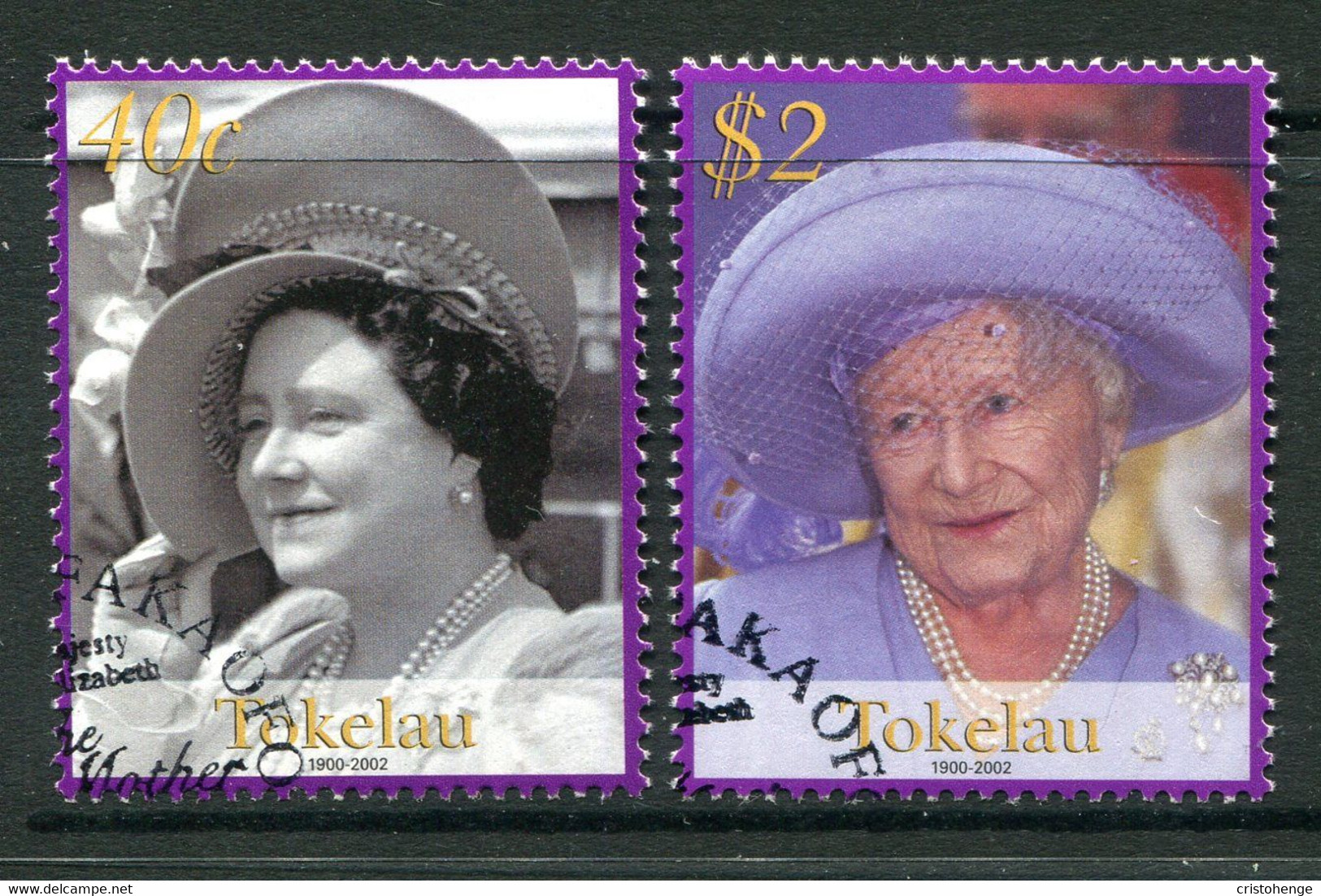 Tokelau 2002 Queen Elizabeth The Queen Mother Commemoration Set CTO Used (SG 340-341) - Tokelau