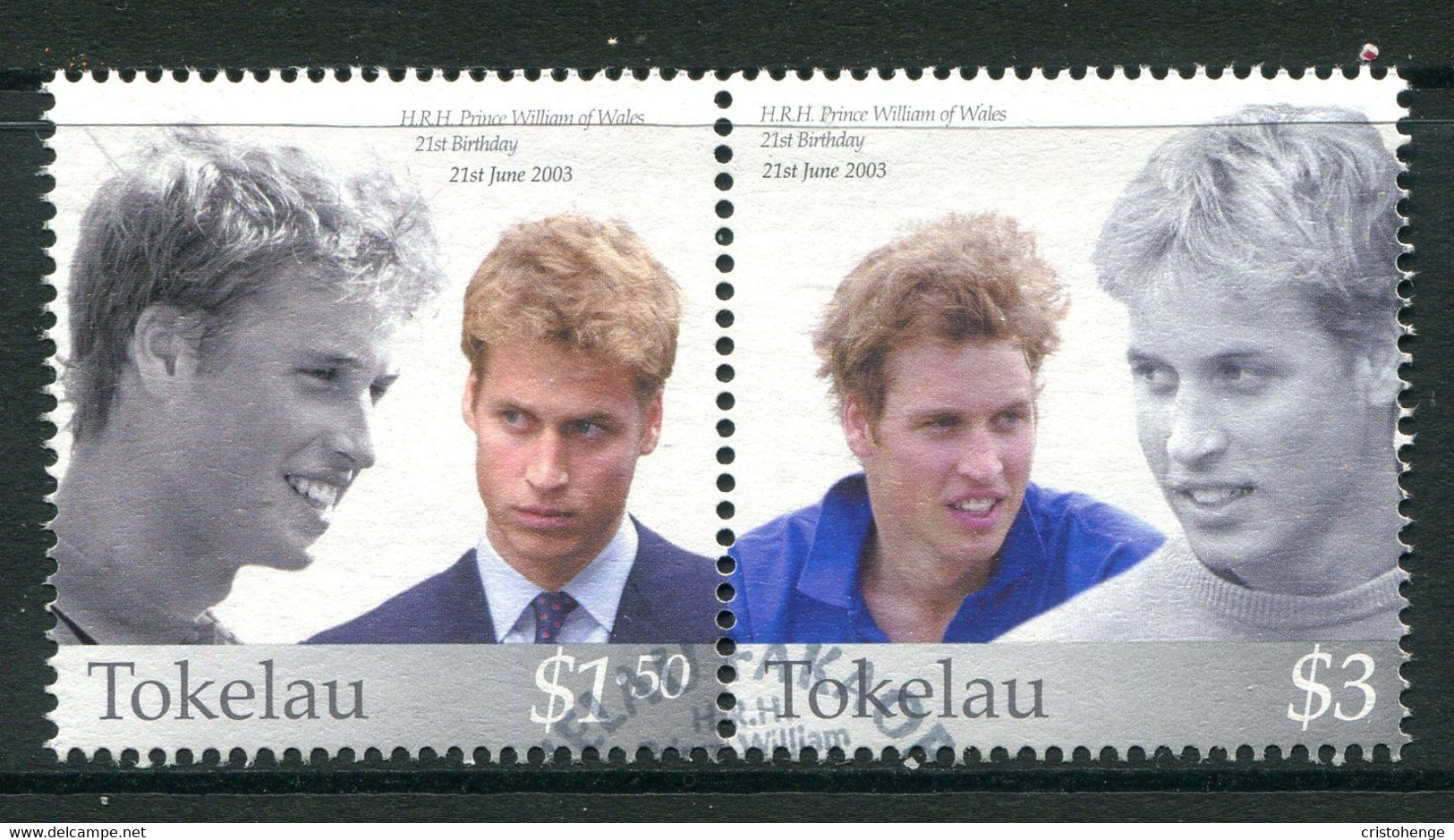 Tokelau 2003 21st Birthday Of Prince William Of Wales Set CTO Used (SG 351-352) - Tokelau